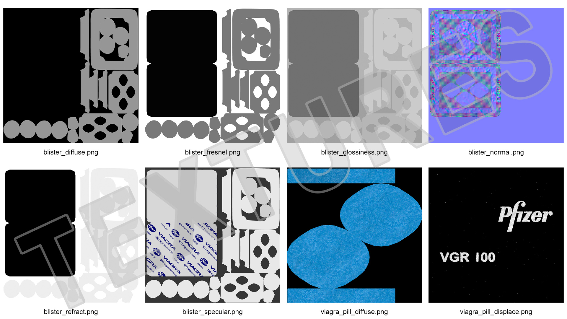 Viagra Blister Pack Open 3D model