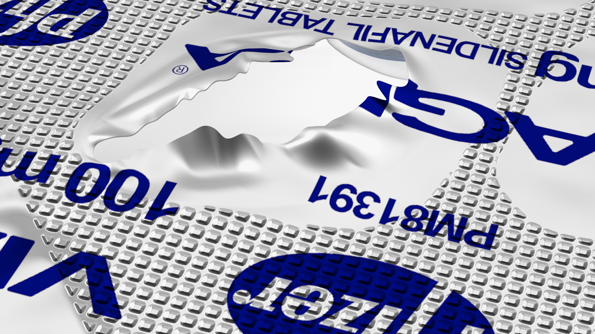 Viagra Blister Pack Open 3D model