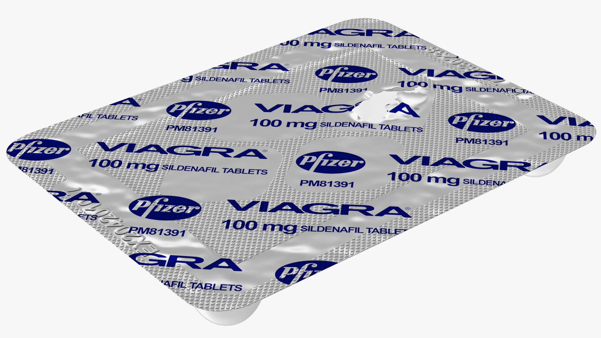Viagra Blister Pack Open 3D model