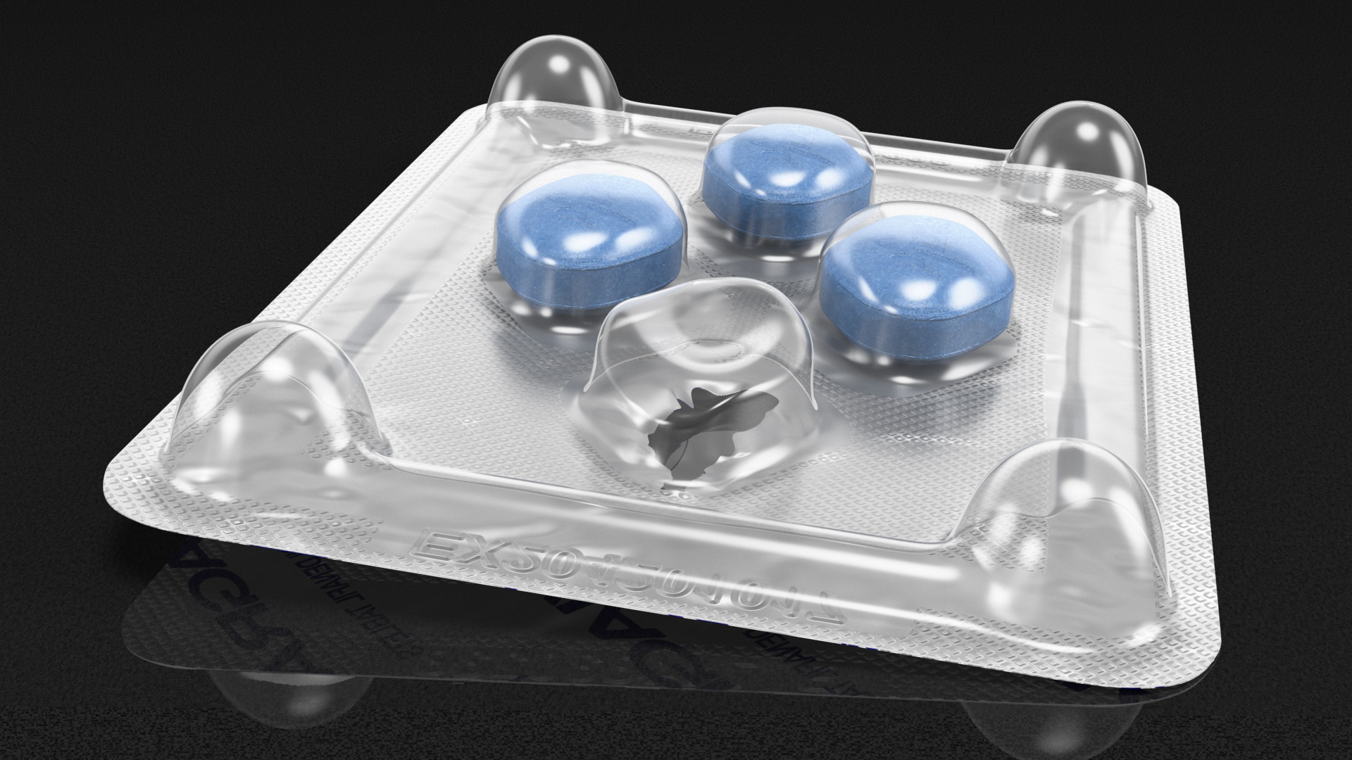 Viagra Blister Pack Open 3D model