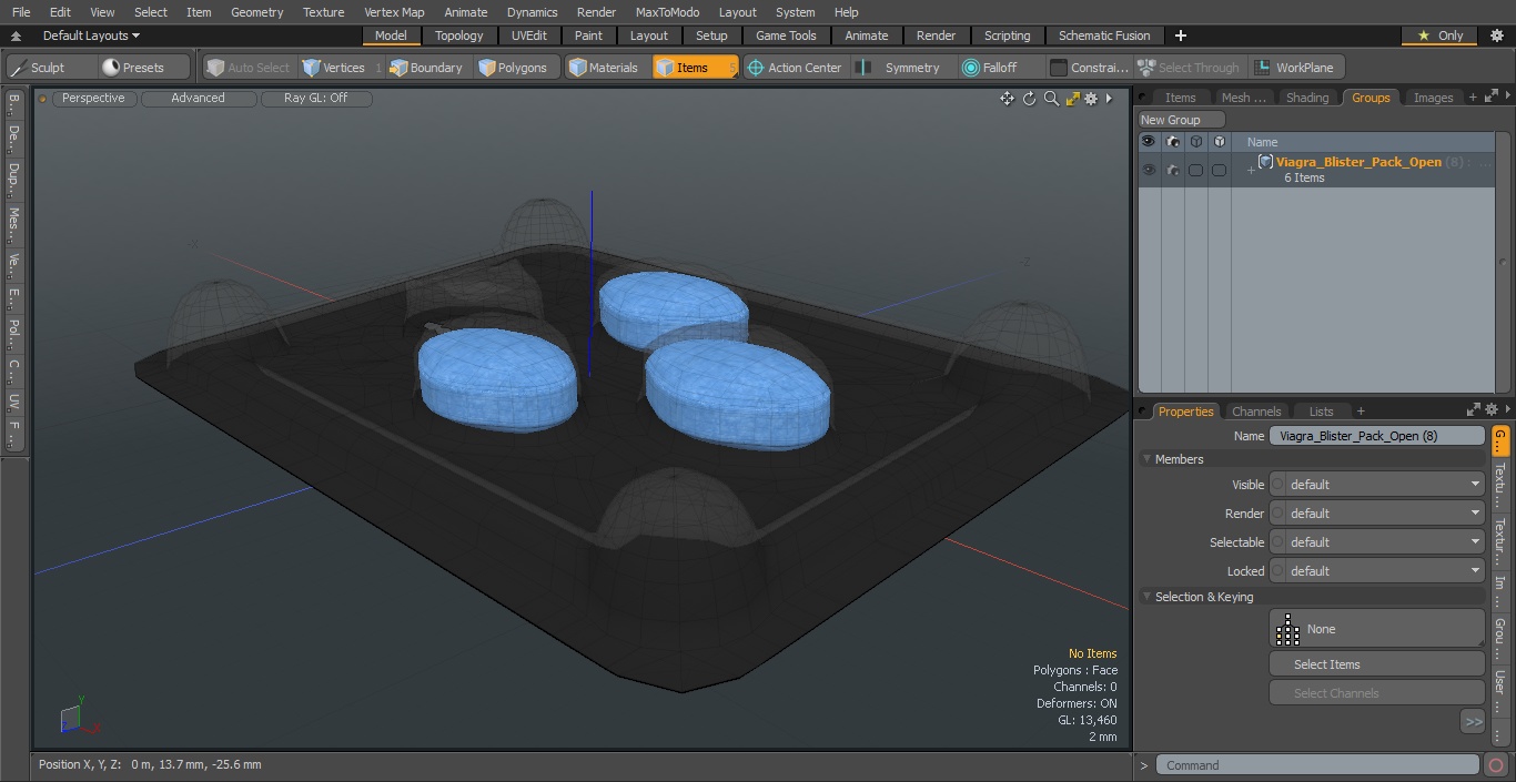 Viagra Blister Pack Open 3D model