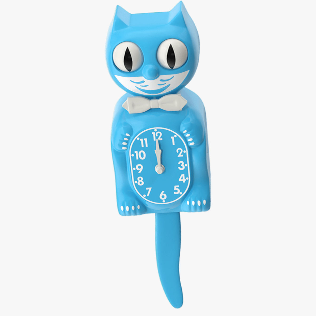 3D Vintage Wall Clock Blue Cat Rigged for Maya model
