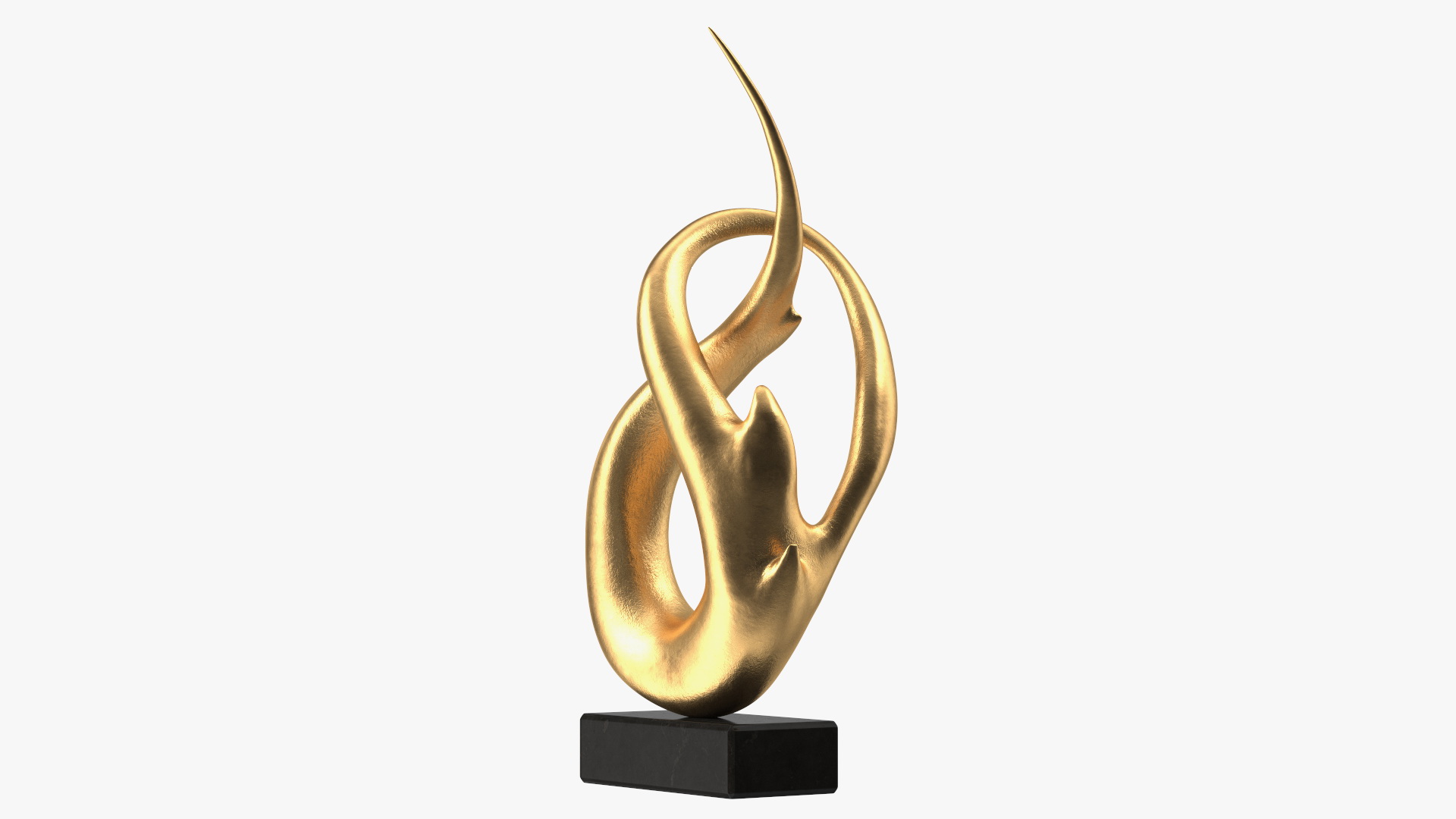 3D Golden Abstract Modern Sculpture Home Decoration model