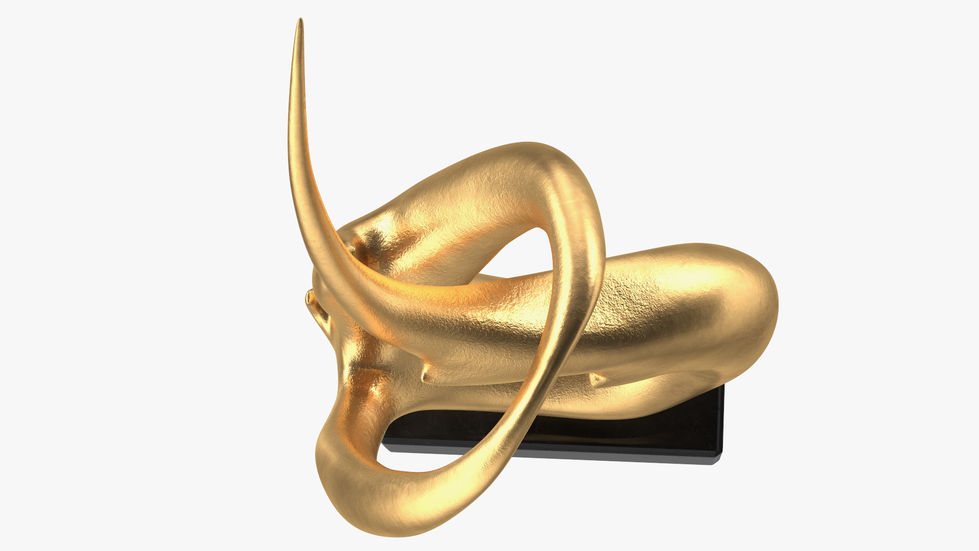 3D Golden Abstract Modern Sculpture Home Decoration model