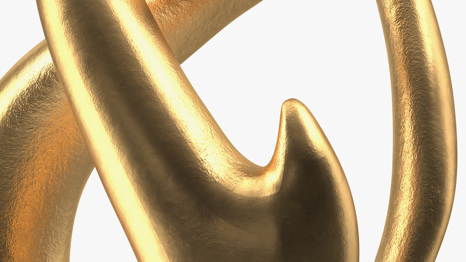 3D Golden Abstract Modern Sculpture Home Decoration model