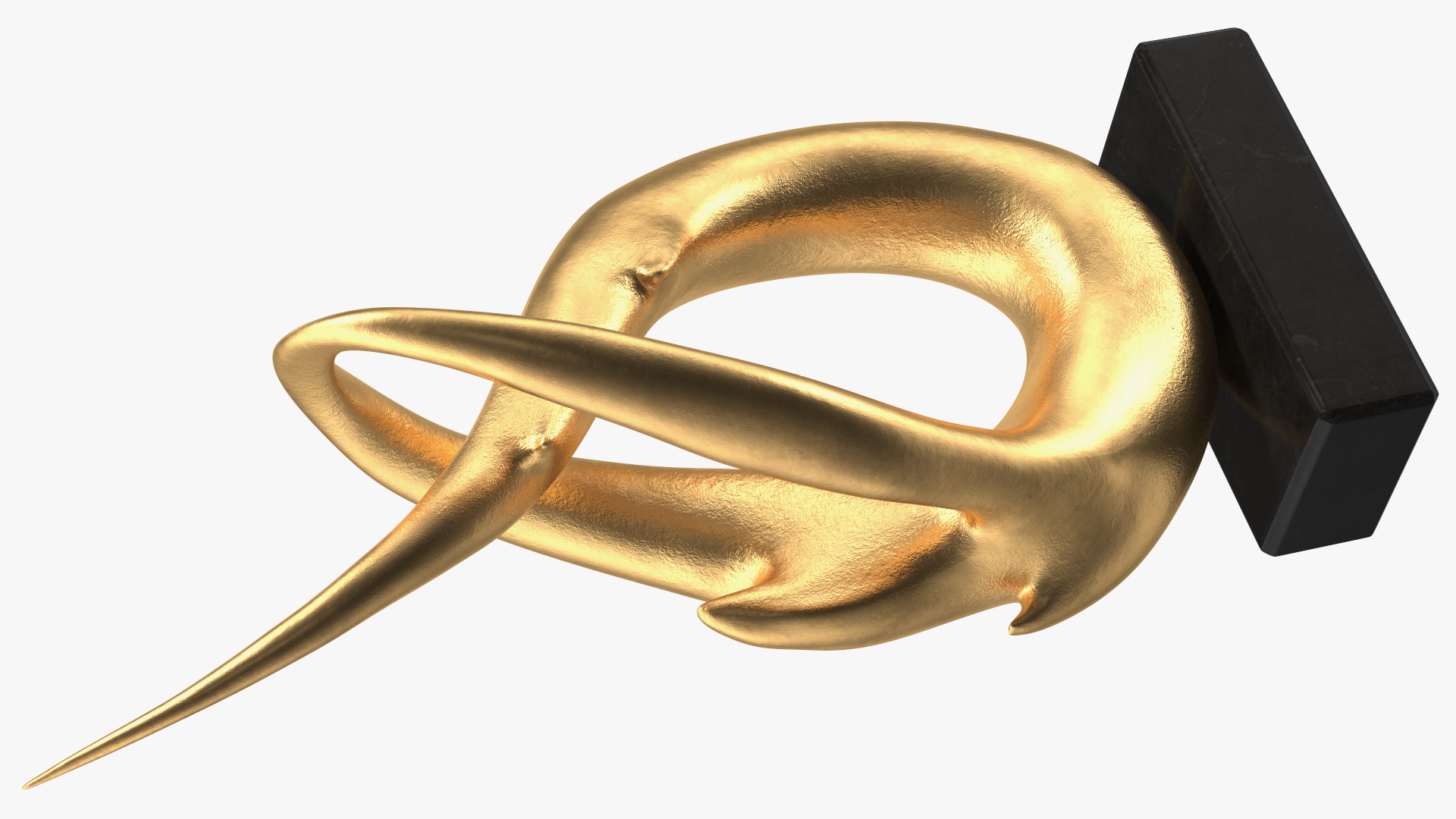 3D Golden Abstract Modern Sculpture Home Decoration model