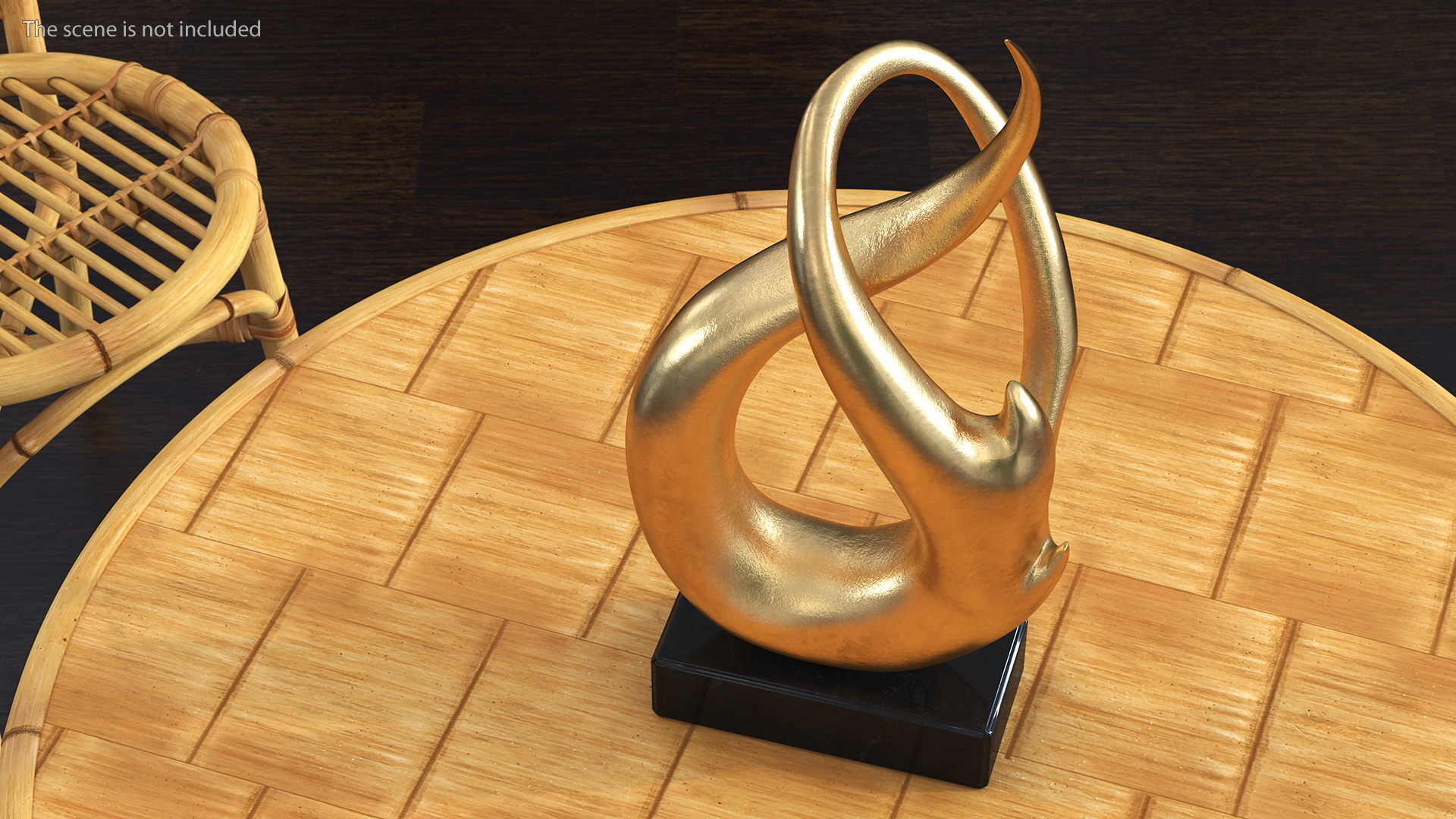 3D Golden Abstract Modern Sculpture Home Decoration model