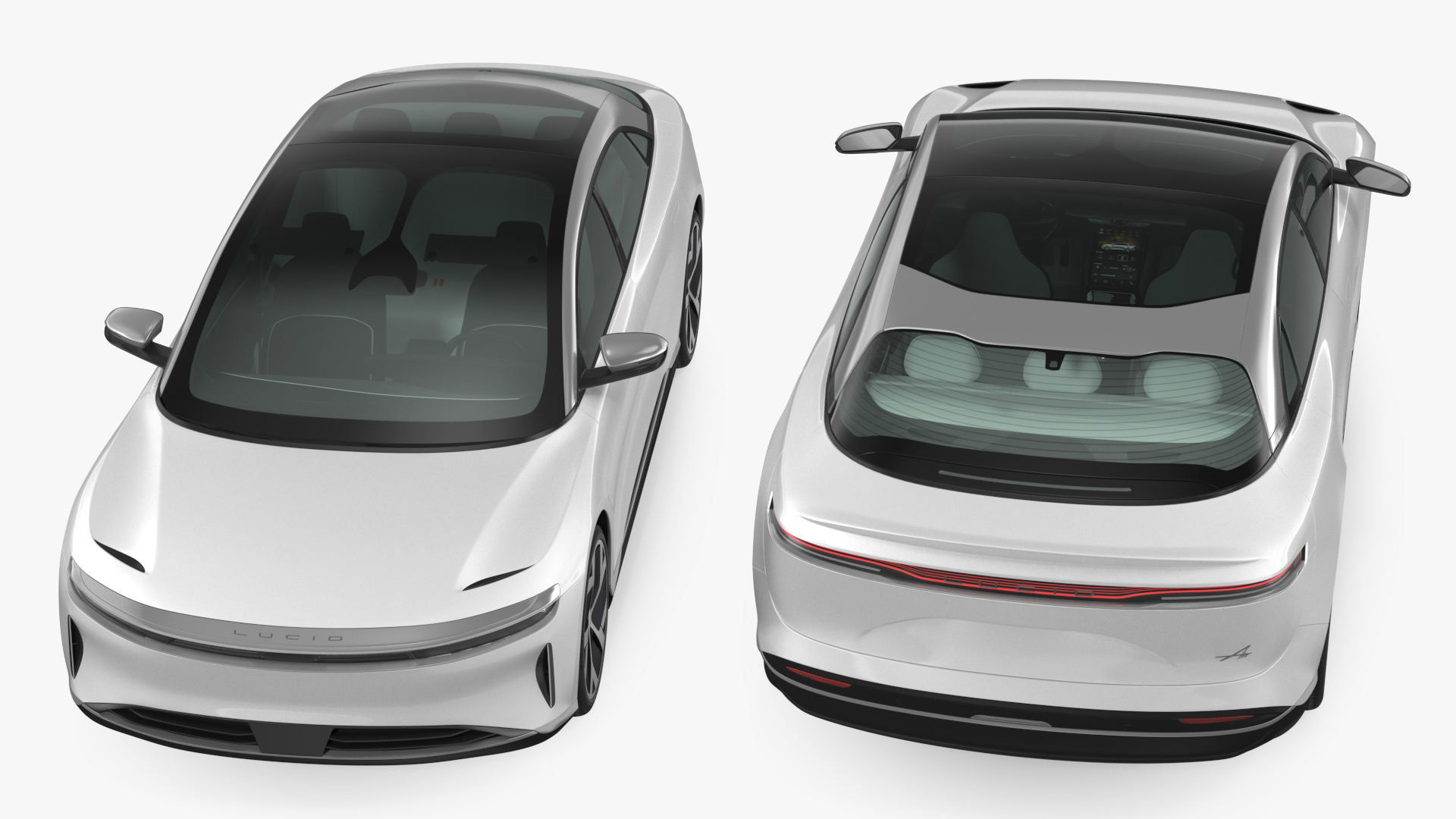 Electric Luxury Sedan Lucid Air Rigged for Maya 3D