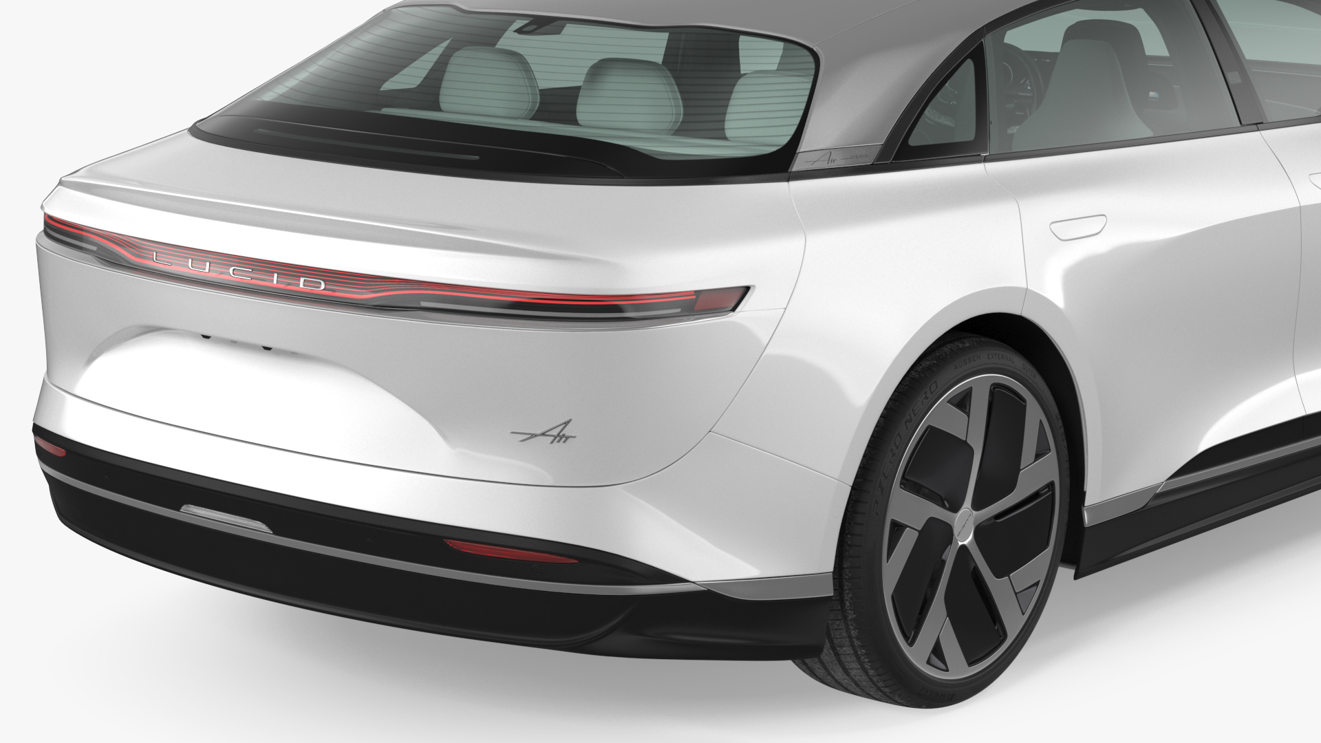 Electric Luxury Sedan Lucid Air Rigged for Maya 3D