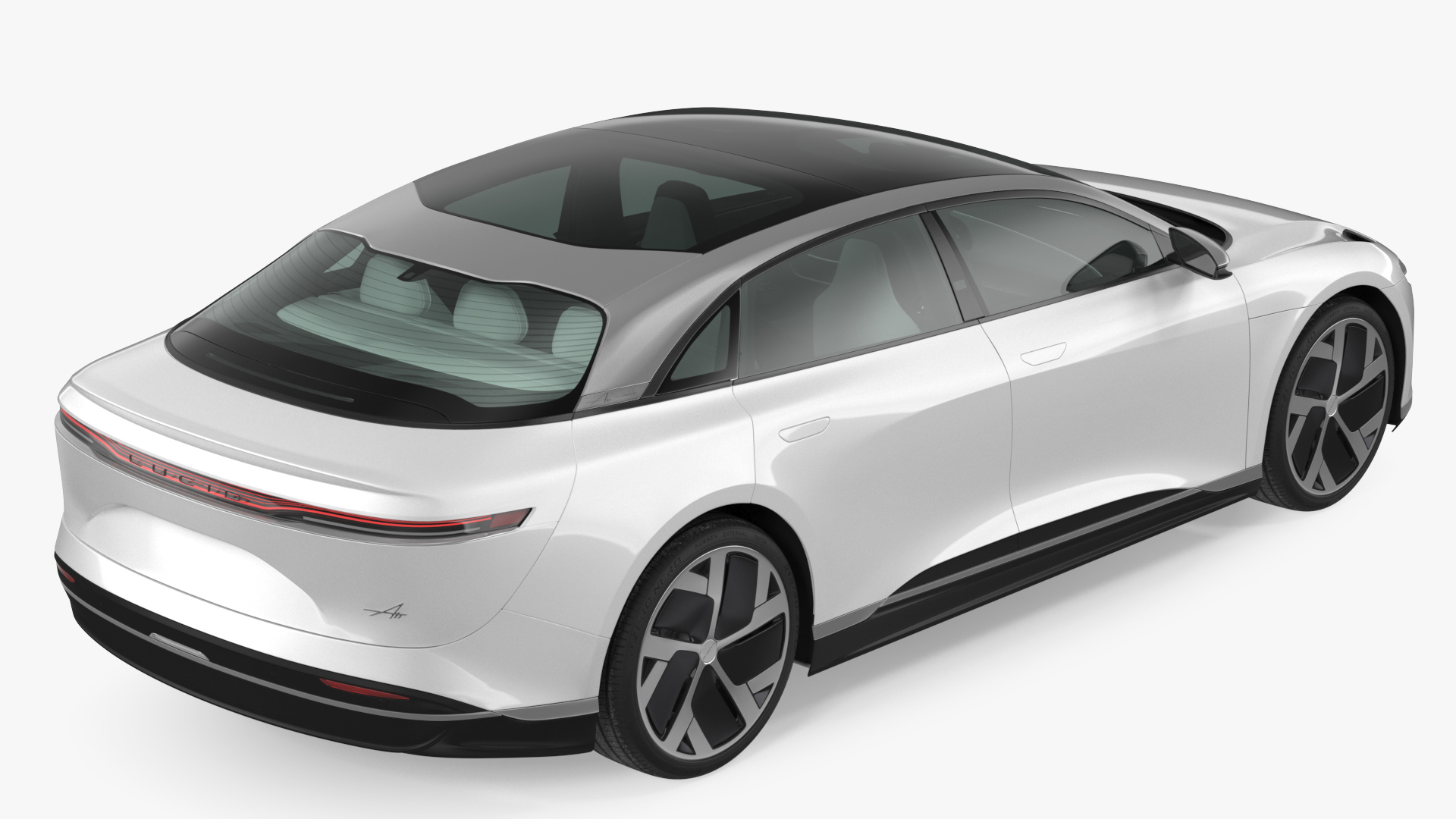 Electric Luxury Sedan Lucid Air Rigged for Maya 3D