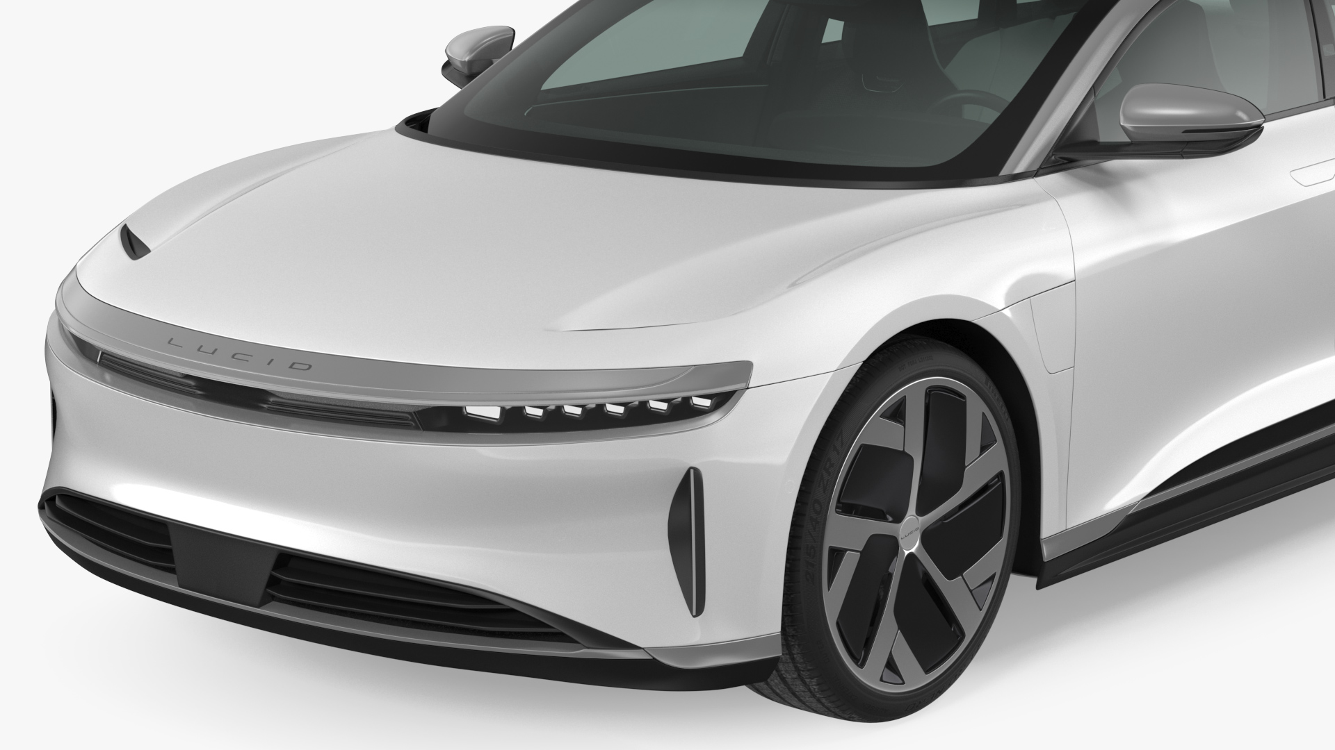 Electric Luxury Sedan Lucid Air Rigged for Maya 3D