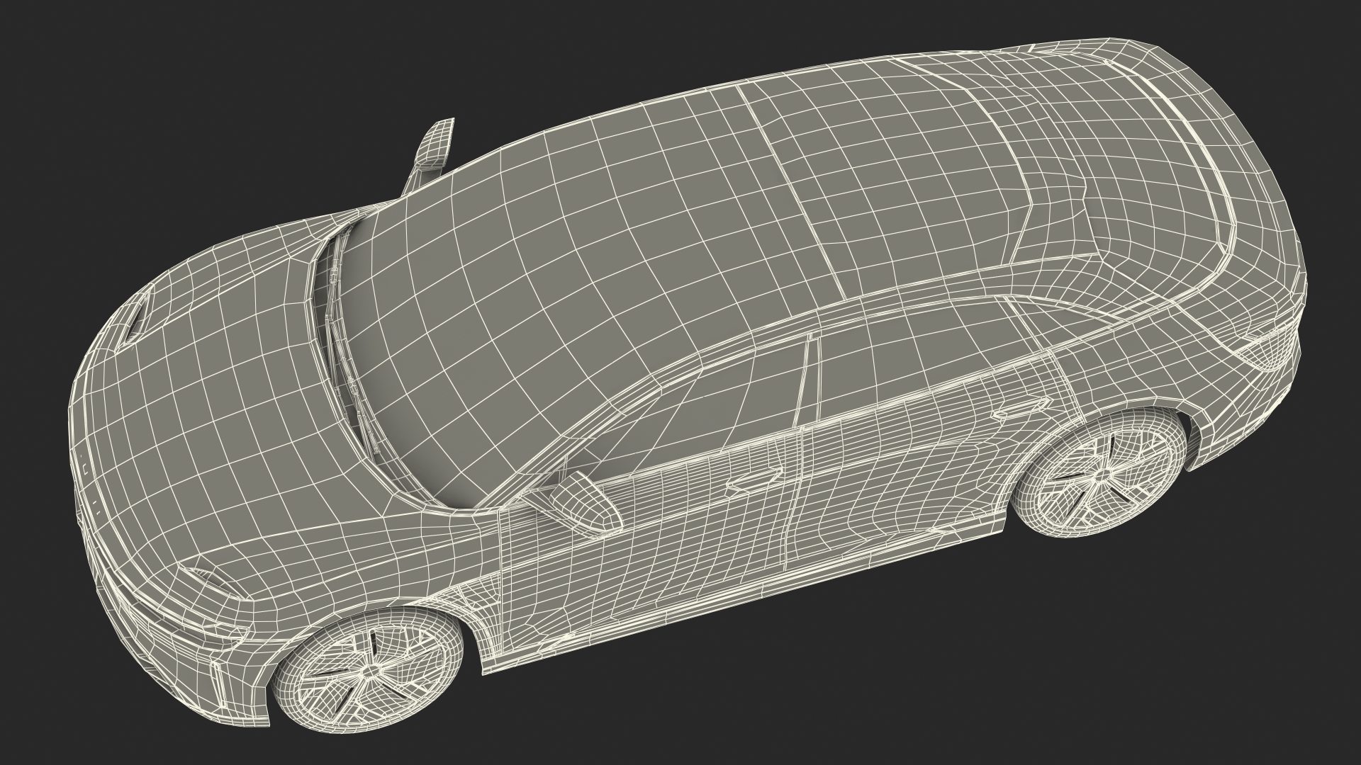 Electric Luxury Sedan Lucid Air Rigged for Maya 3D