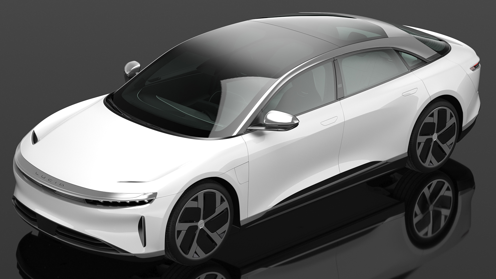 Electric Luxury Sedan Lucid Air Rigged for Maya 3D