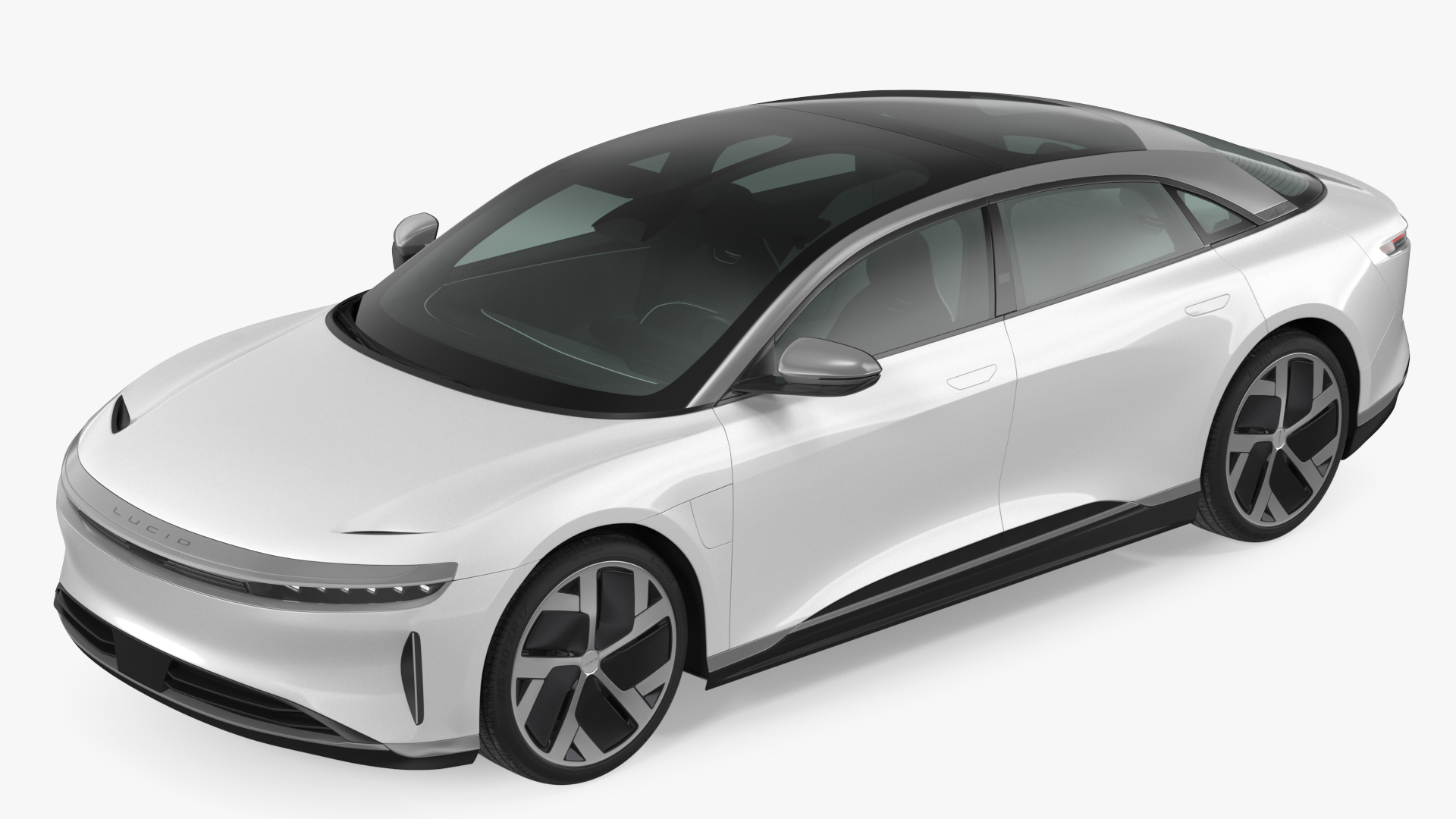 Electric Luxury Sedan Lucid Air Rigged for Maya 3D
