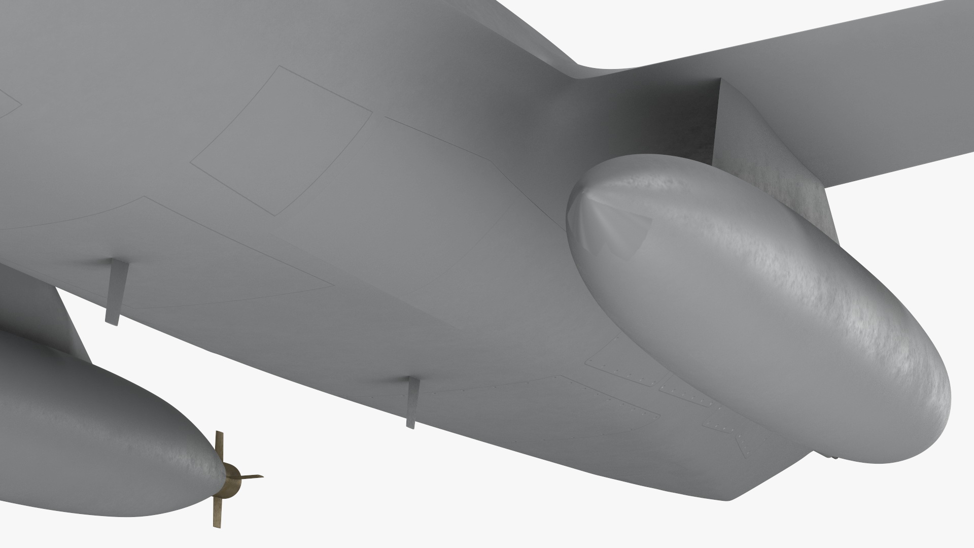 Aerial Refueling Drone Rigged 3D model