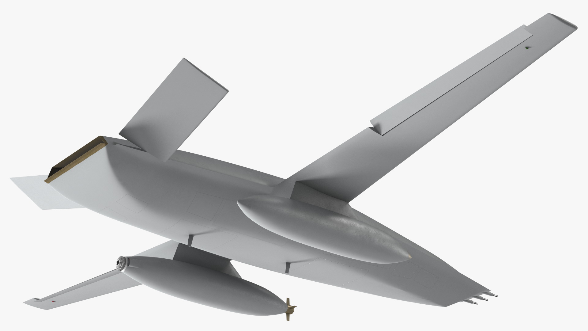 Aerial Refueling Drone Rigged 3D model