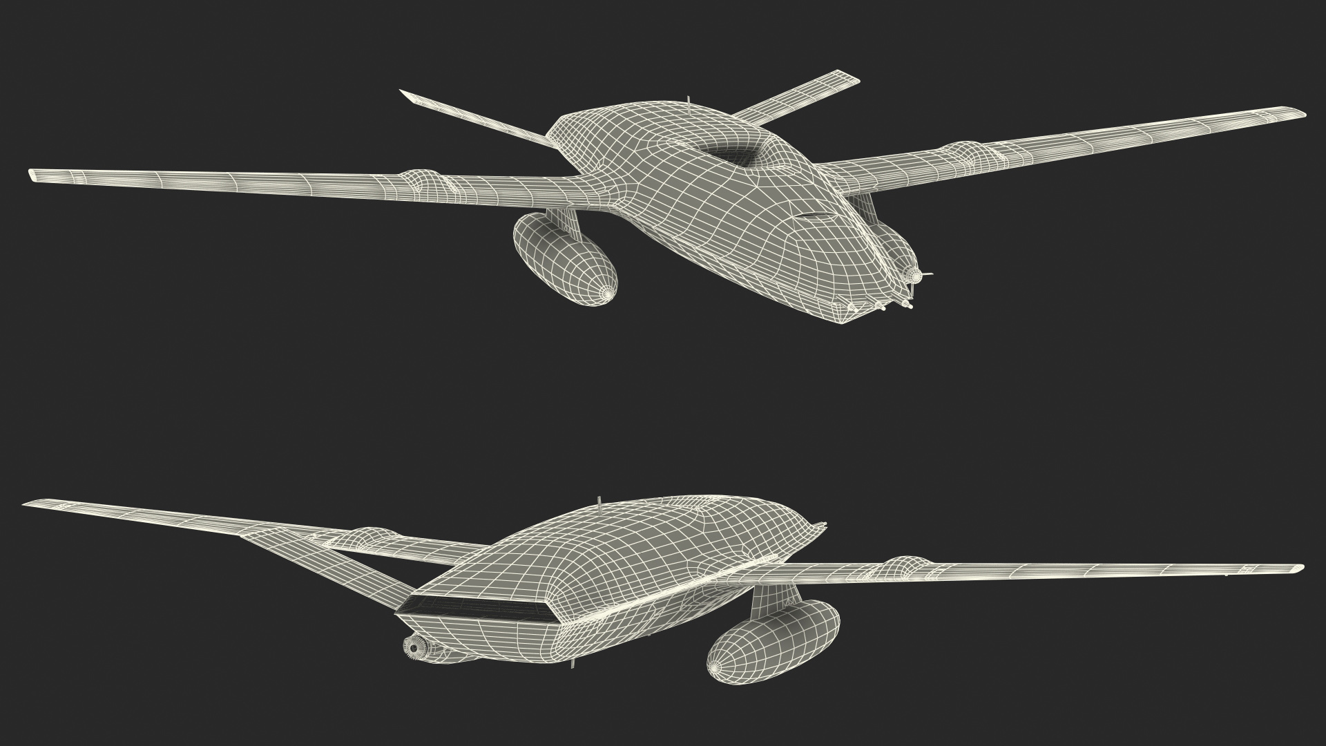 Aerial Refueling Drone Rigged 3D model