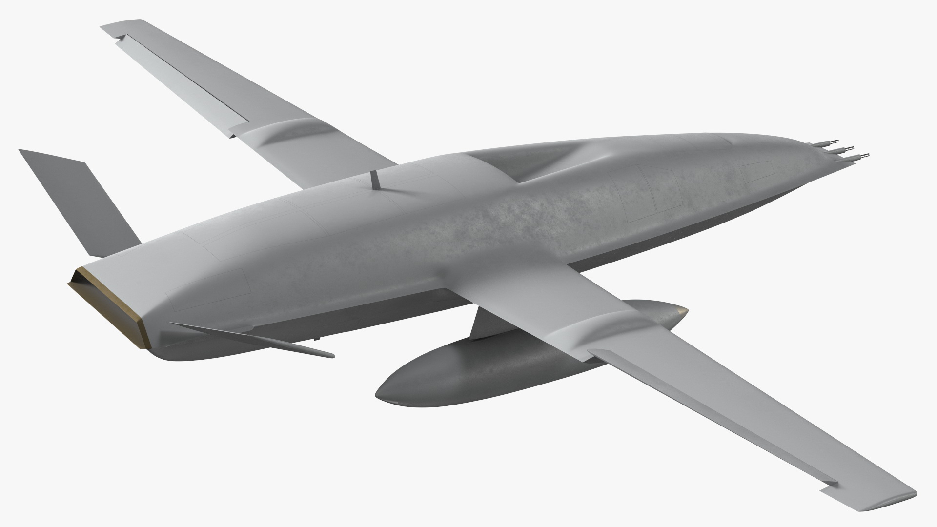 Aerial Refueling Drone Rigged 3D model