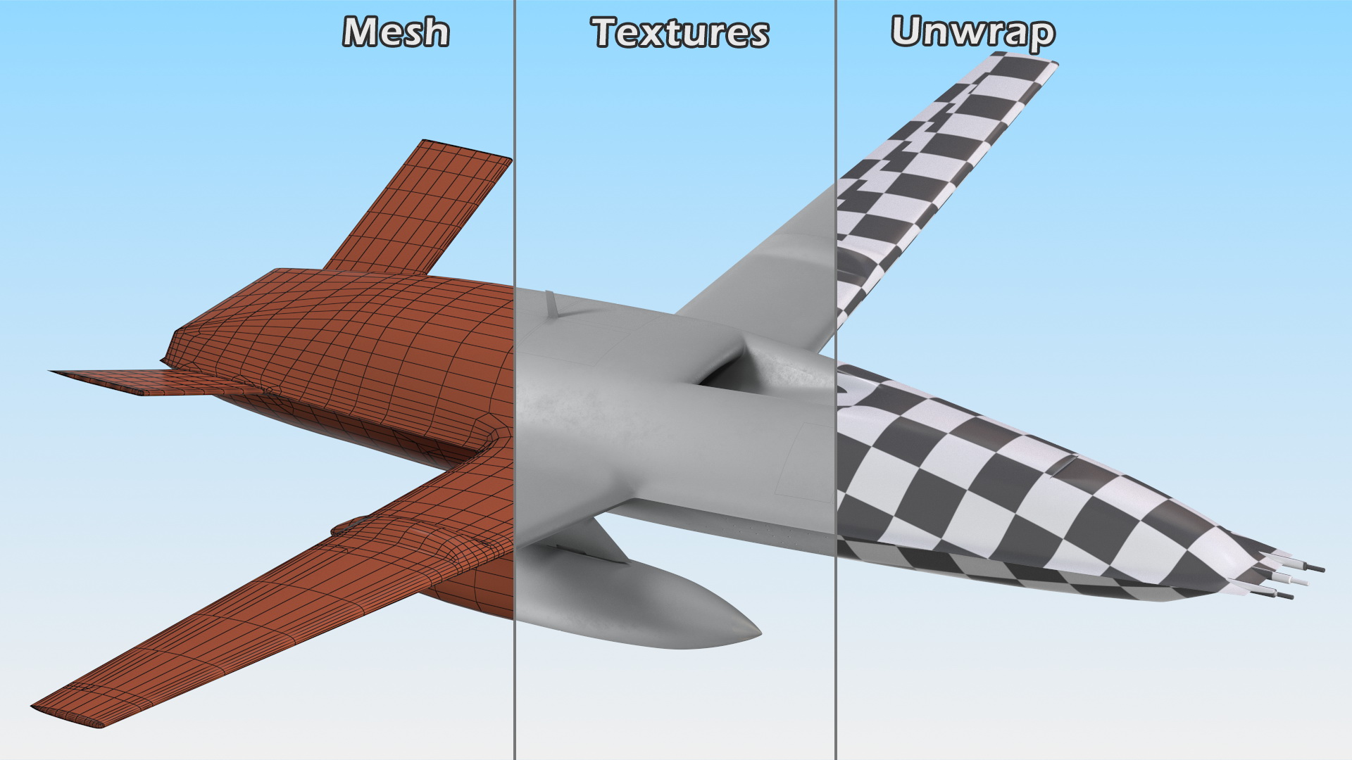 Aerial Refueling Drone Rigged 3D model
