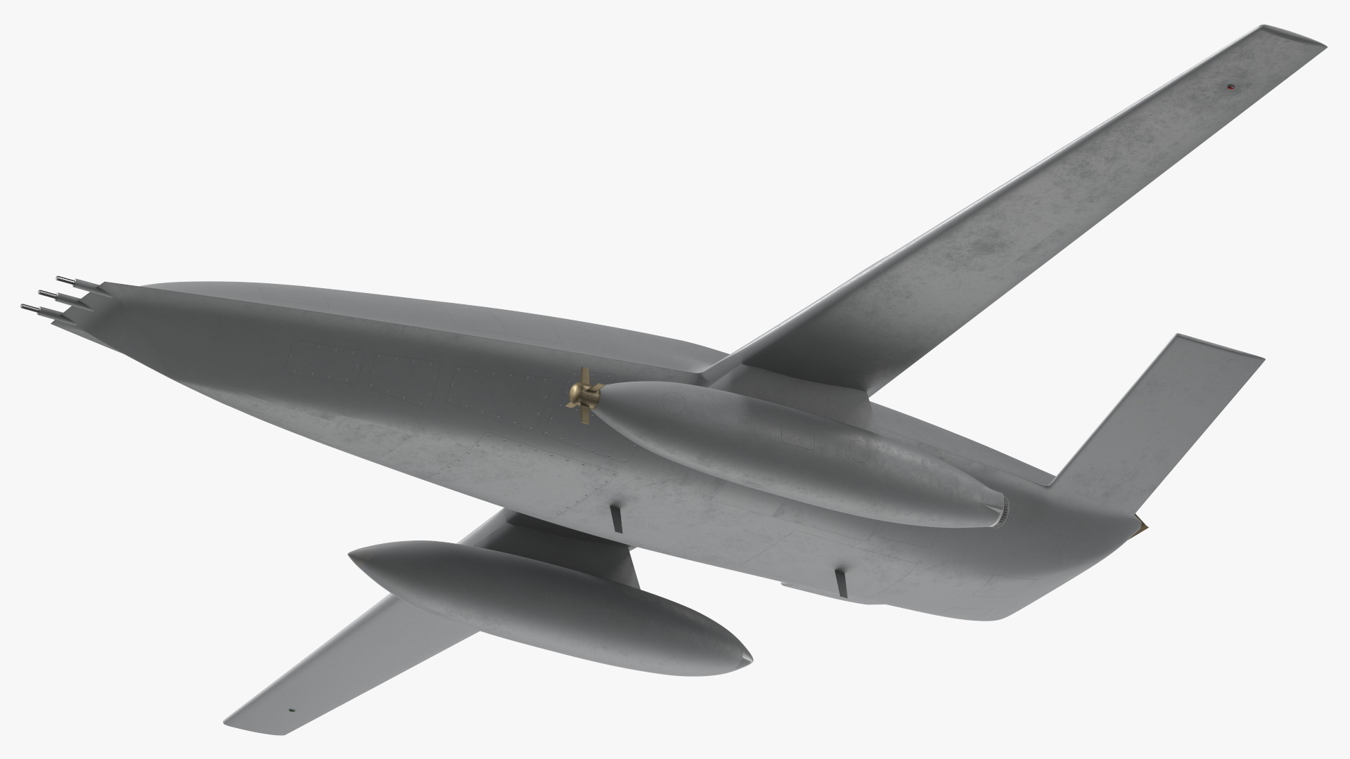 Aerial Refueling Drone Rigged 3D model