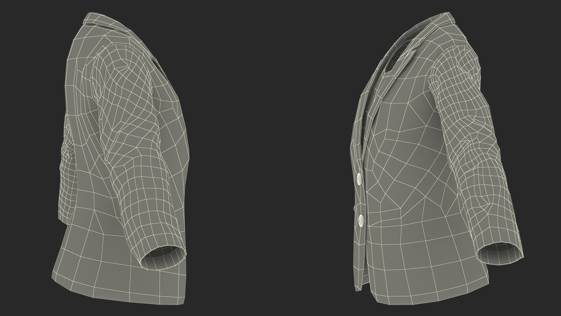 3D Ladies Suit Jacket model