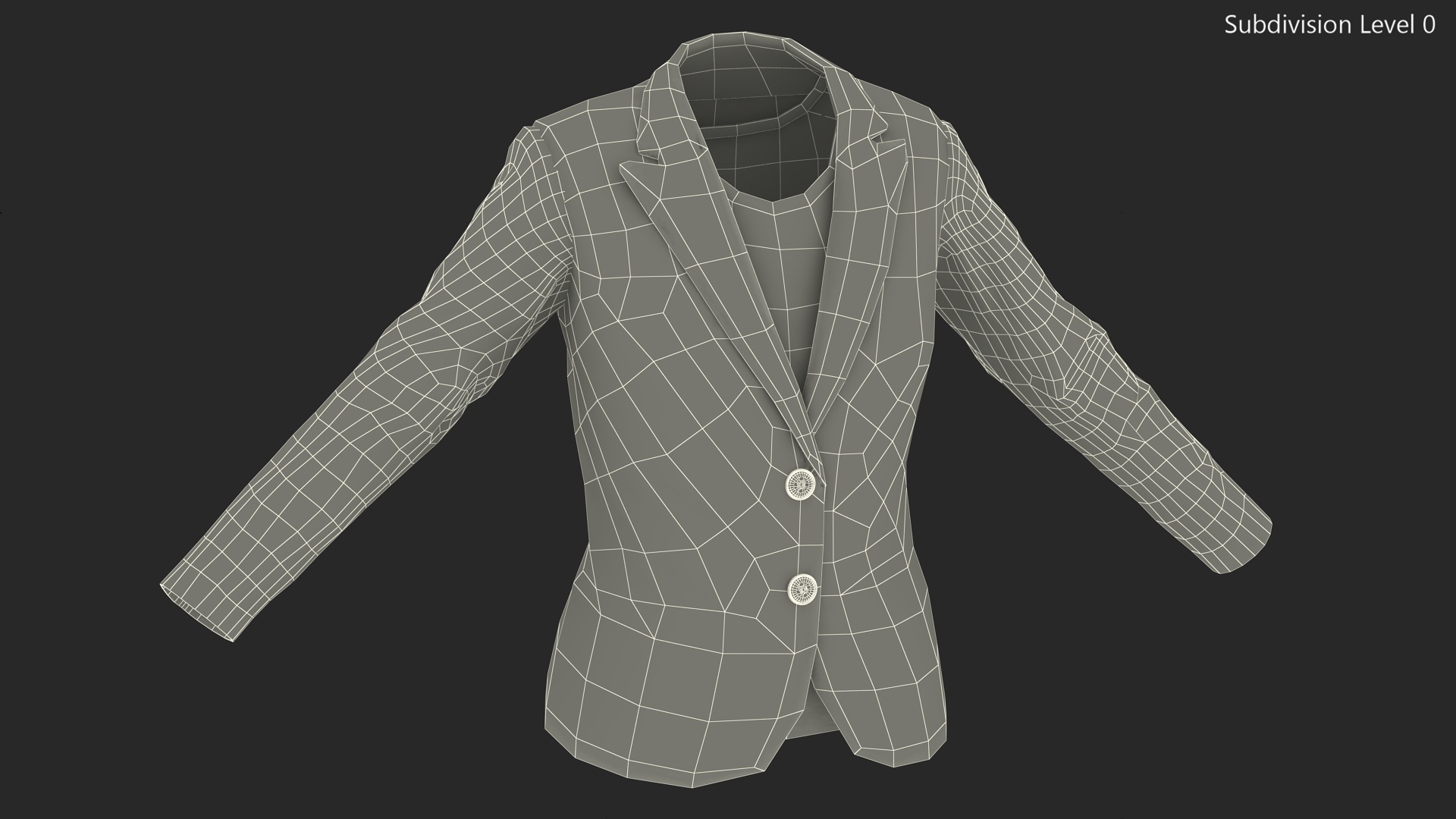 3D Ladies Suit Jacket model