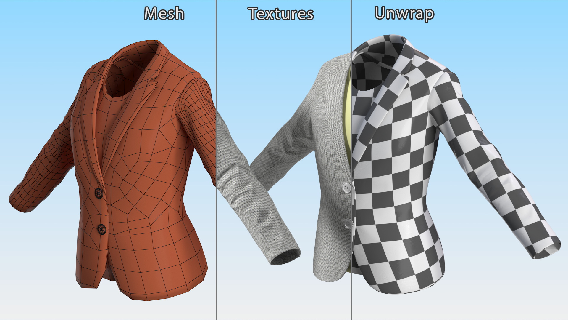 3D Ladies Suit Jacket model