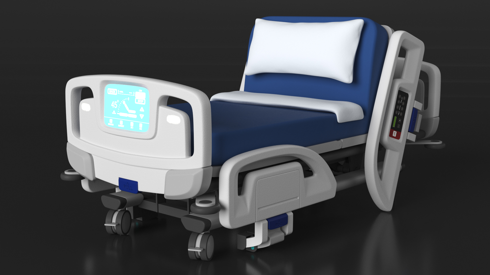 3D model Smart Hospital Bed Sitting Position