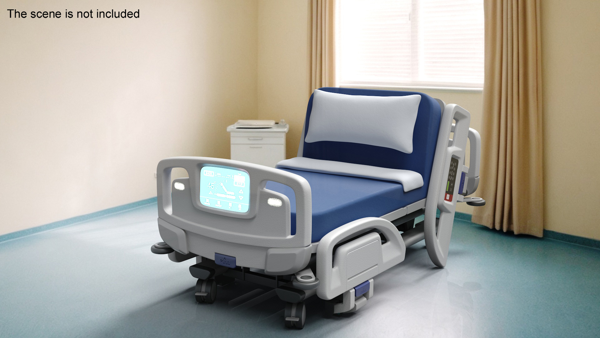 3D model Smart Hospital Bed Sitting Position