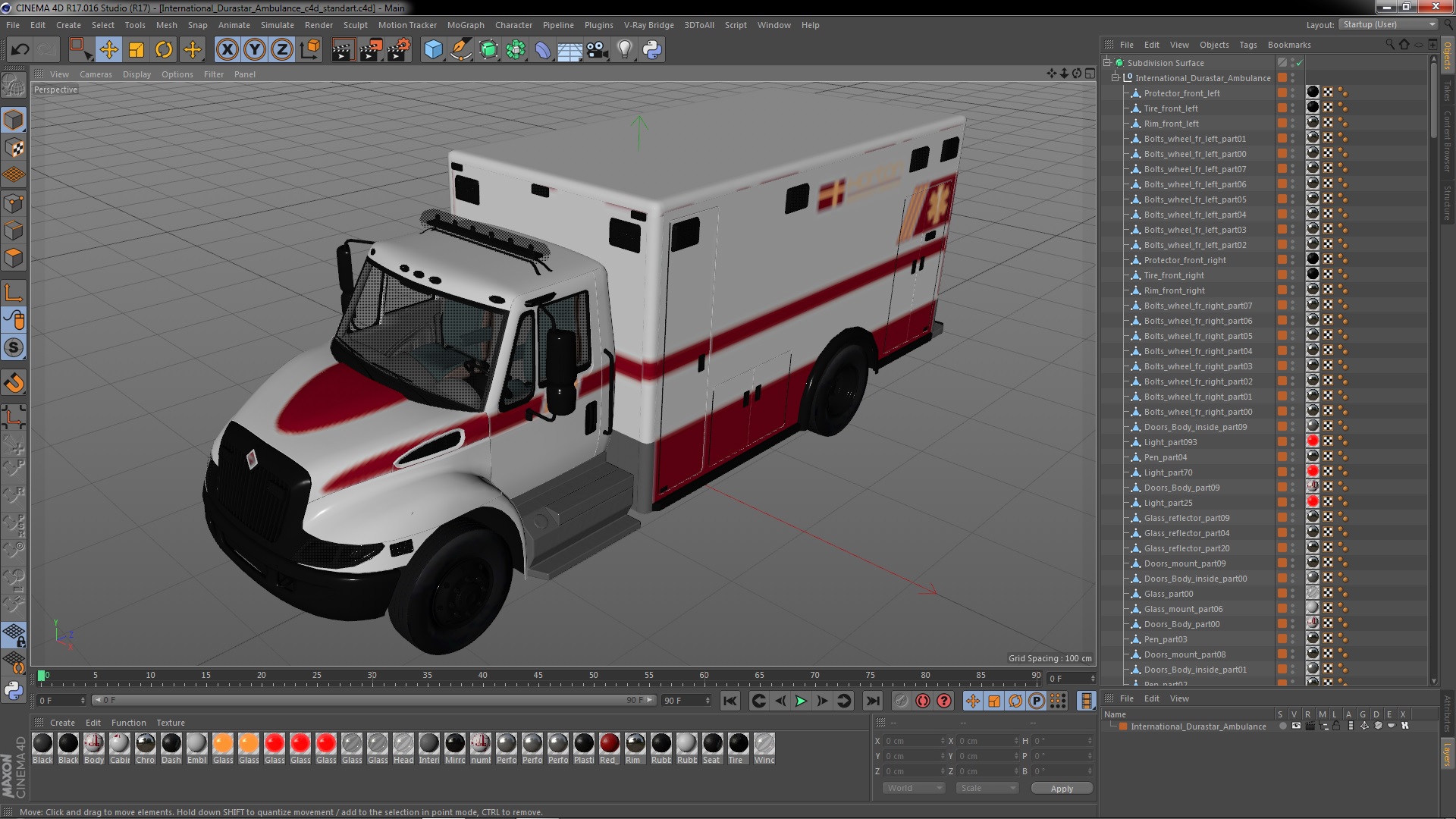 International Durastar Ambulance 3D