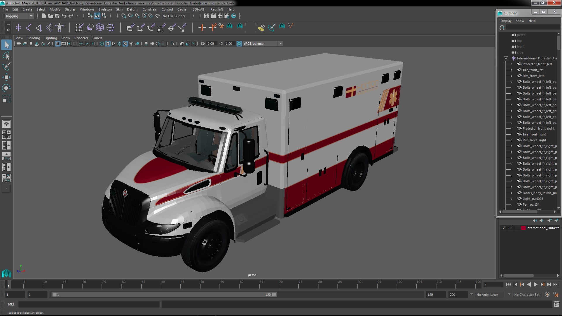 International Durastar Ambulance 3D