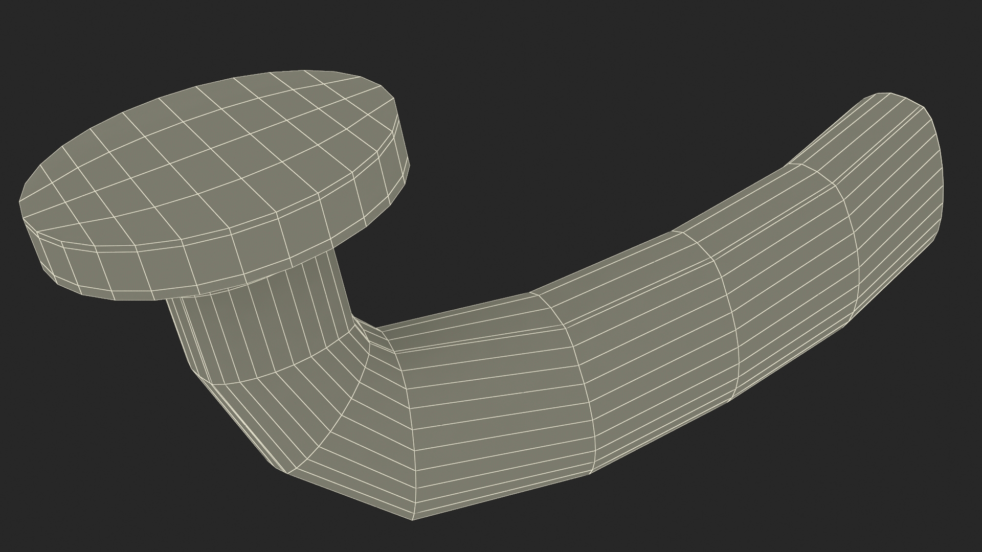 3D Door Handle Rotary Wave Gold model