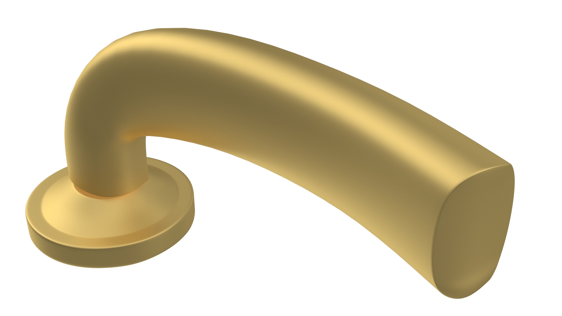 3D Door Handle Rotary Wave Gold model