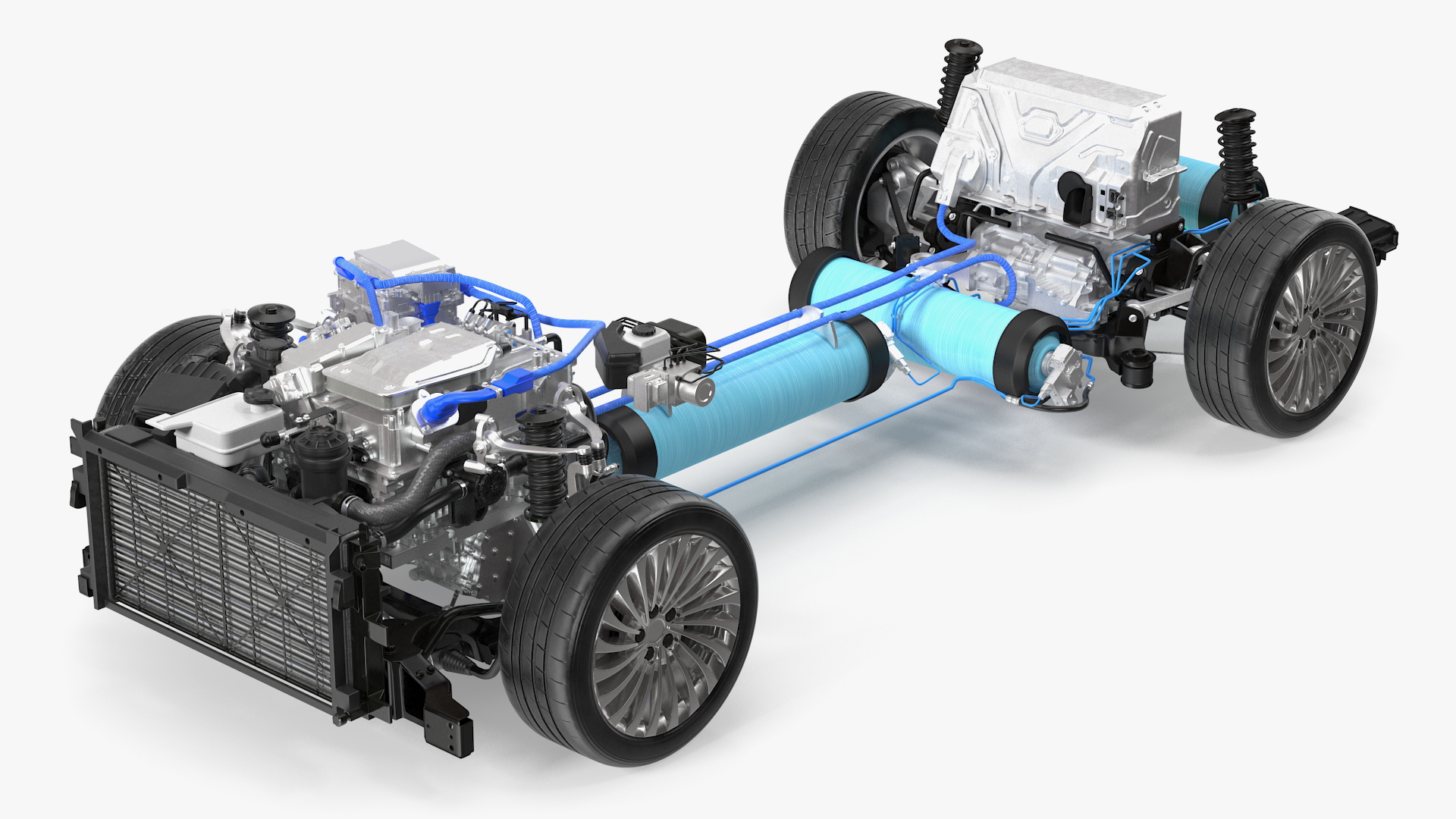 3D Hydrogen Fuel Cell Vehicle Fully Detailed