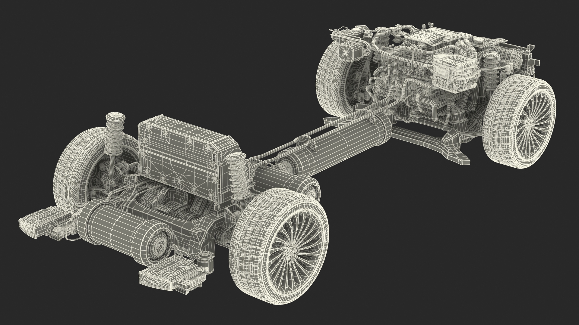 3D Hydrogen Fuel Cell Vehicle Fully Detailed