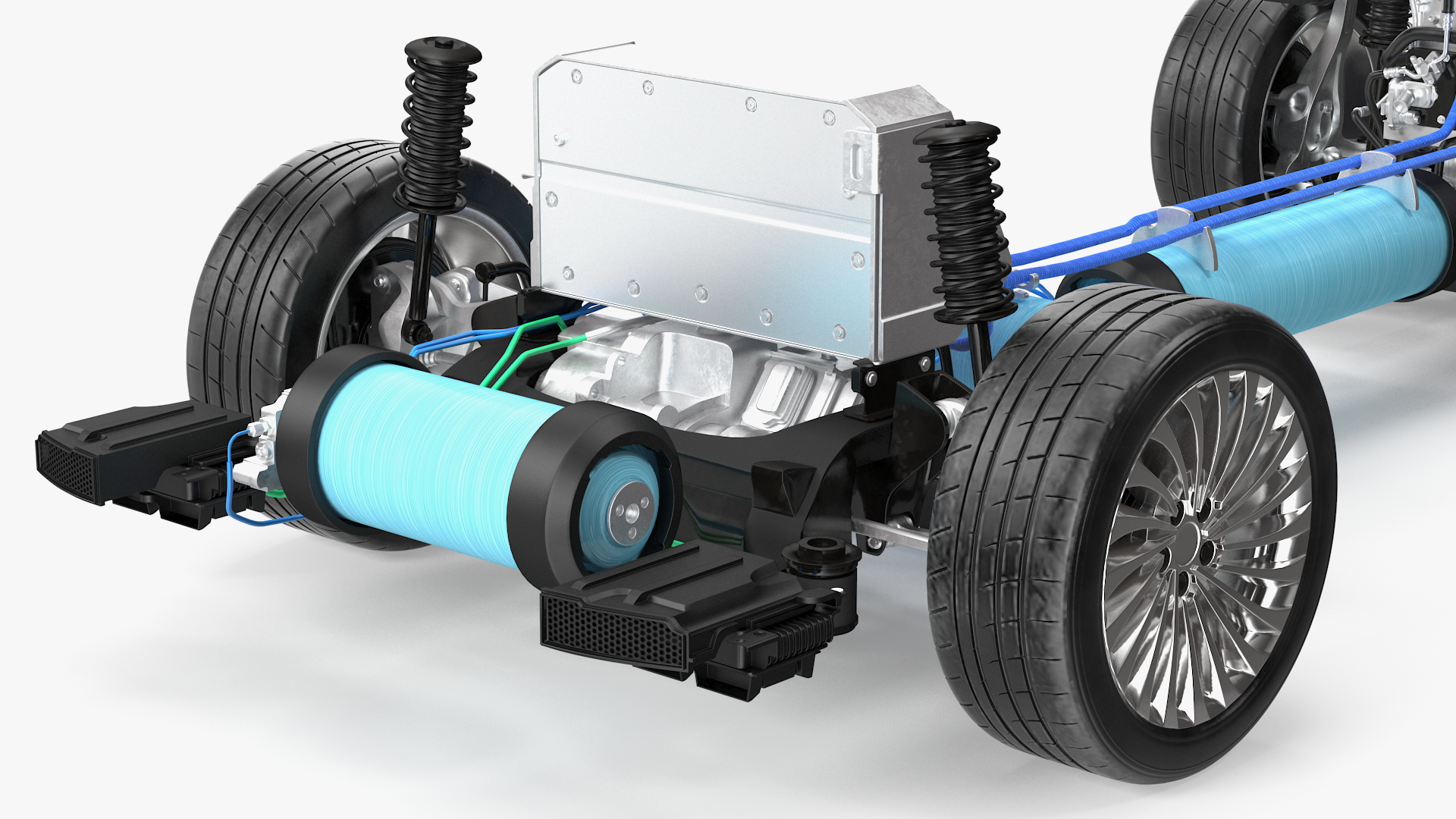 3D Hydrogen Fuel Cell Vehicle Fully Detailed