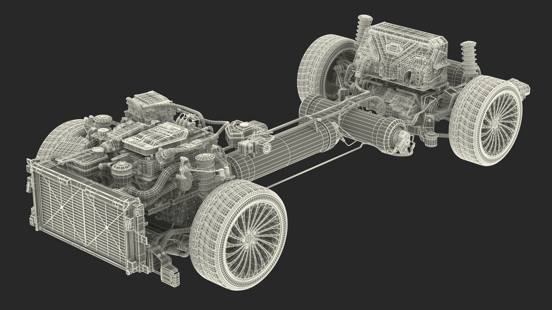 3D Hydrogen Fuel Cell Vehicle Fully Detailed