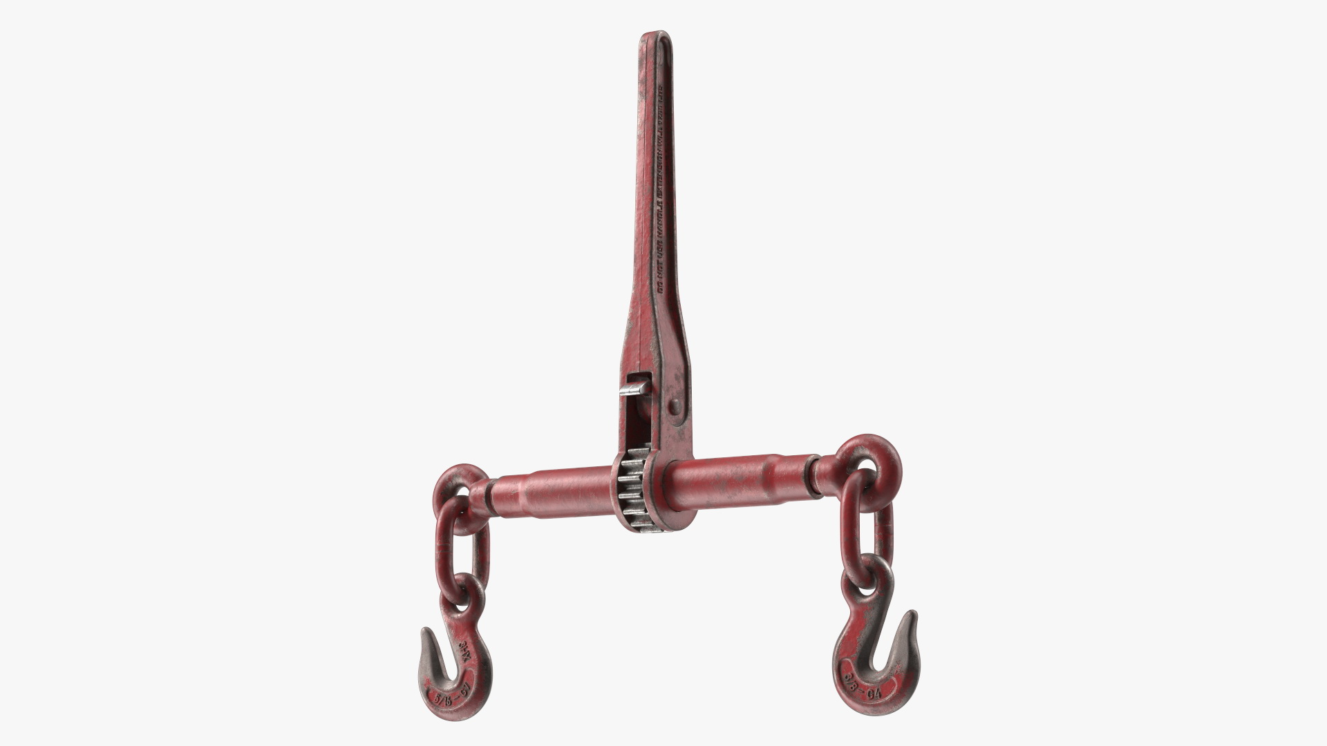 Worn Ratchet Coupling Device Red 3D