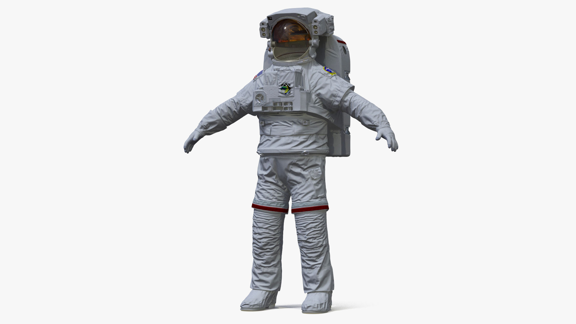 3D Spacesuit Extravehicular Mobility Unit EMU Rigged for Cinema 4D model