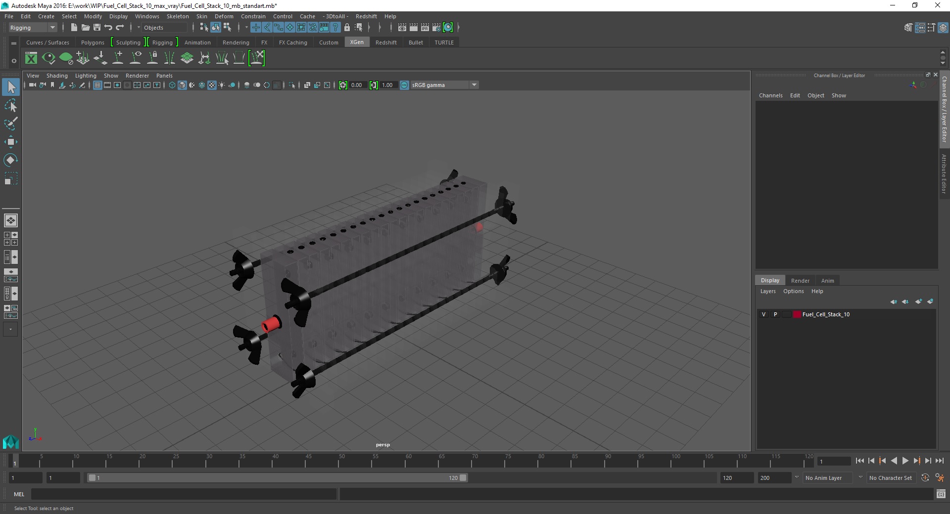3D Fuel Cell Stack 10 model