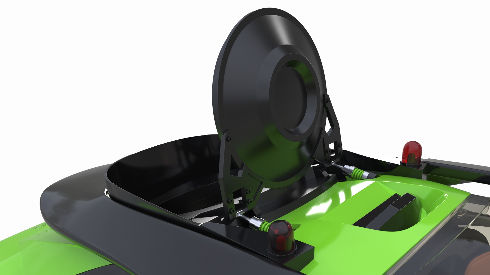 Aston Martin Luxurious Personal Submarine Rigged Green 3D model