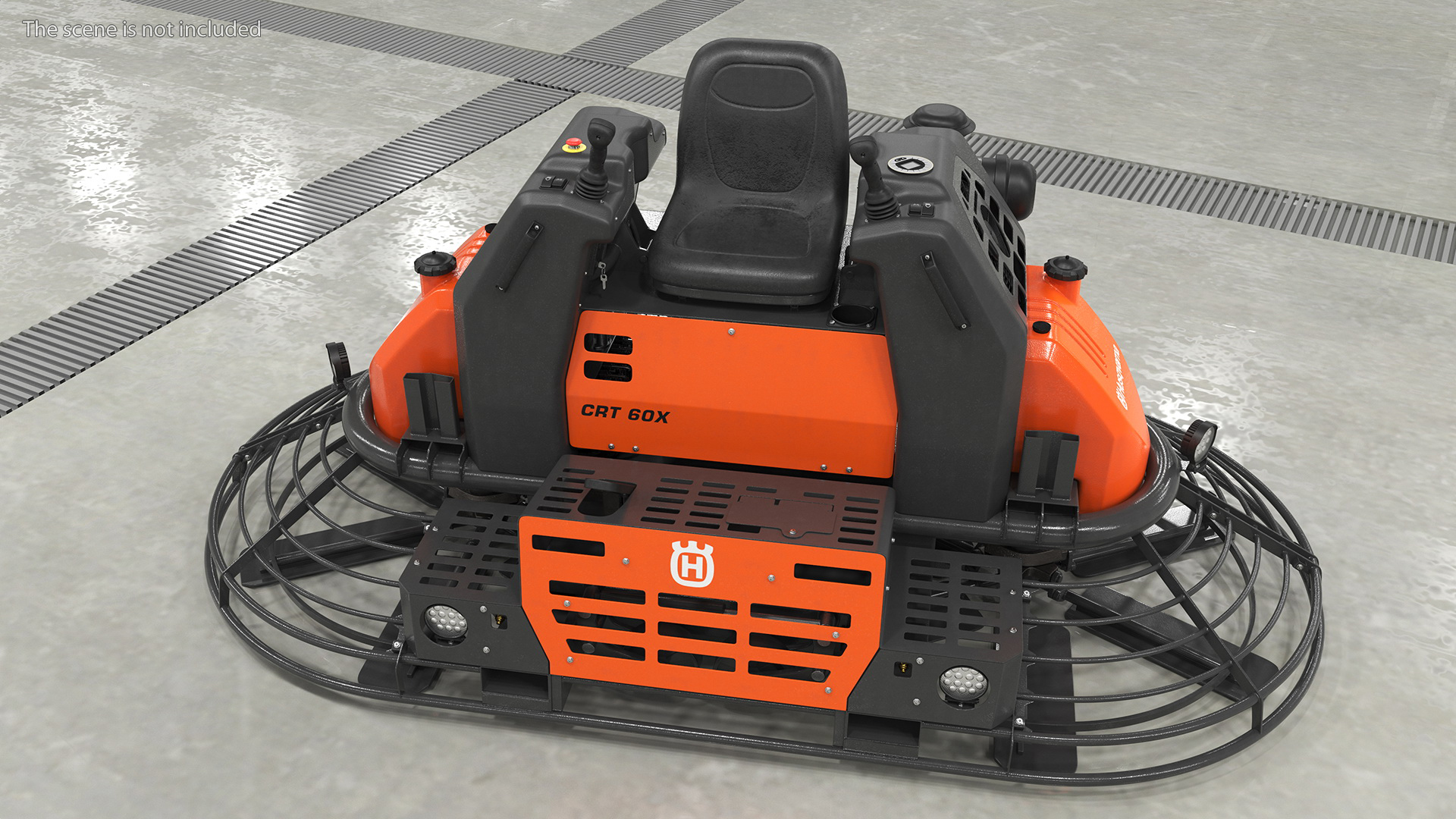 CRT 60X Power Trowel Husqvarna Rigged 3D