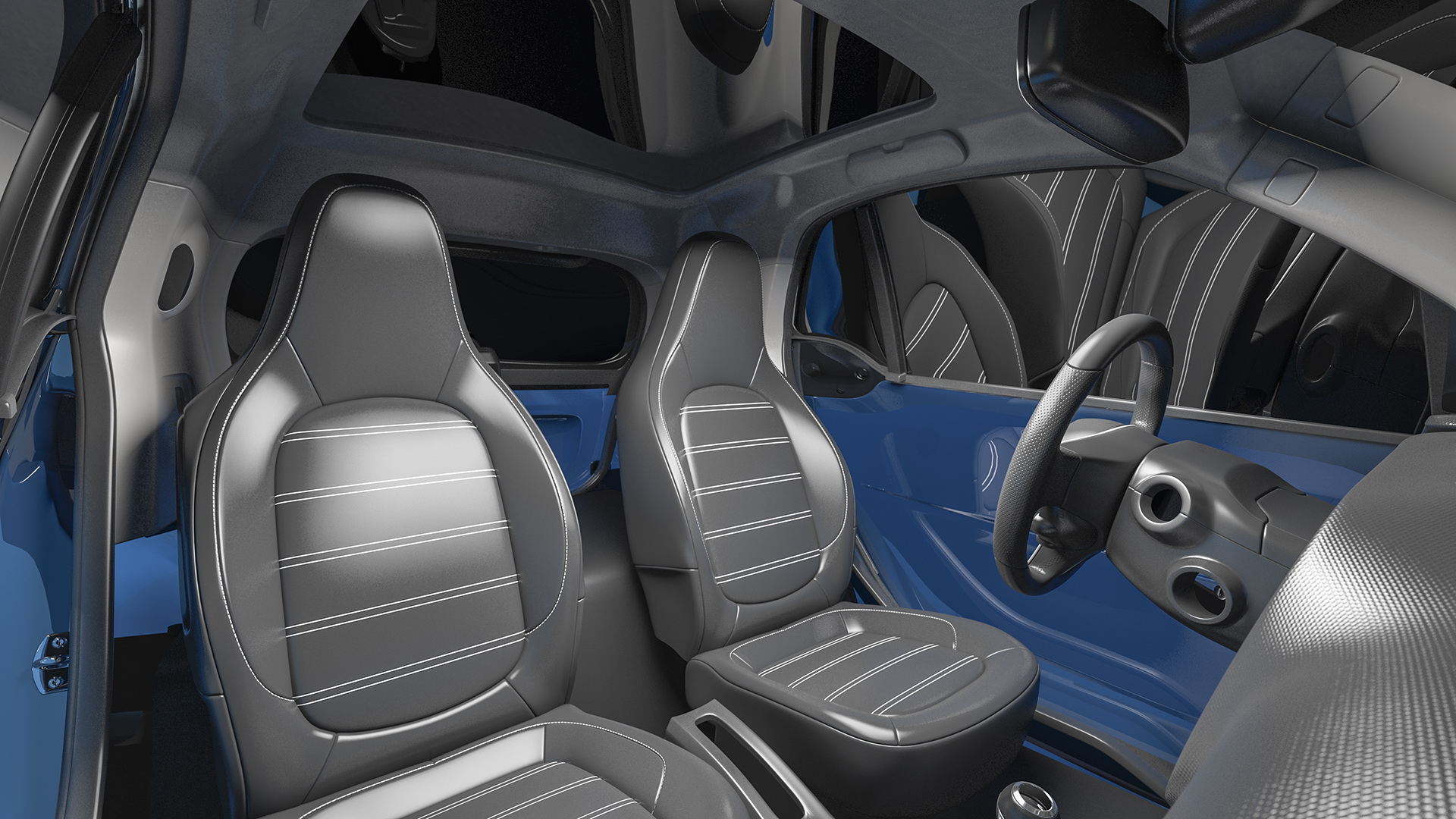 3D model Electric Coupe Simple Interior