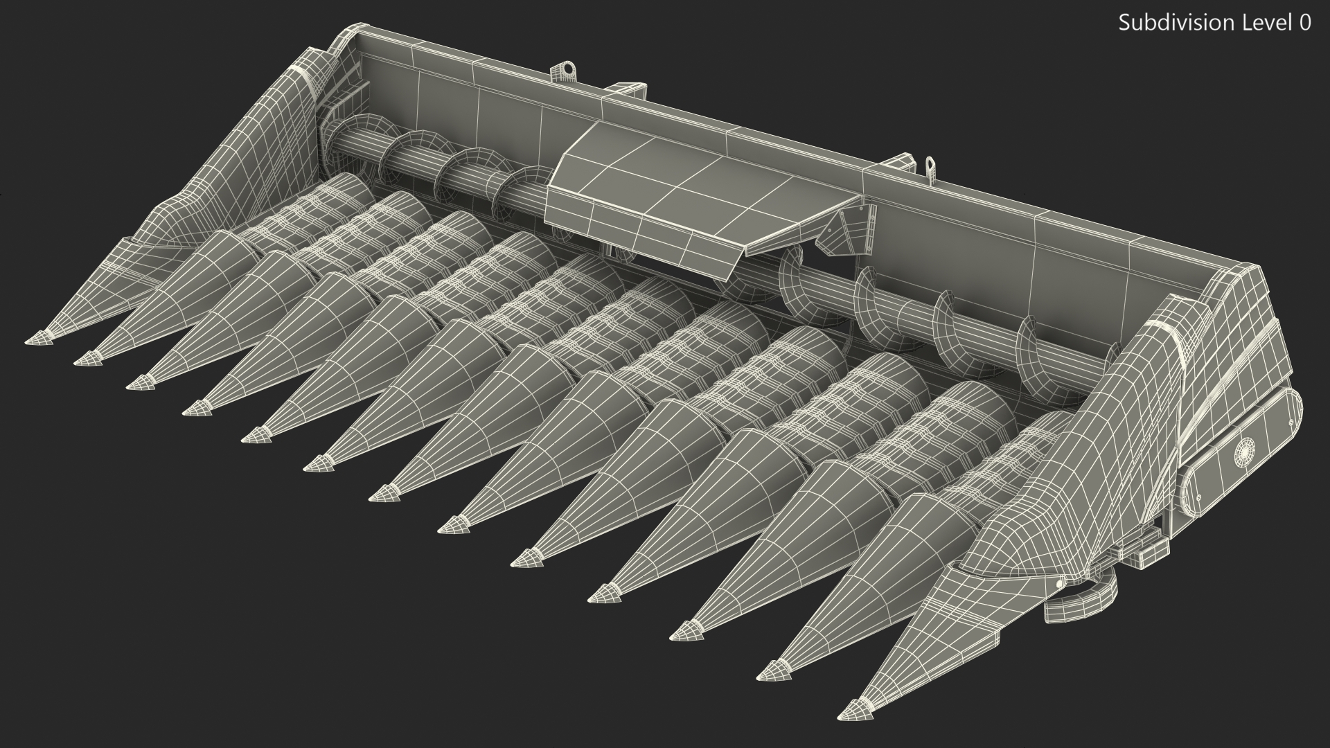3D model Rigid Corn Header 12 Rows New Holland Agriculture 980CR
