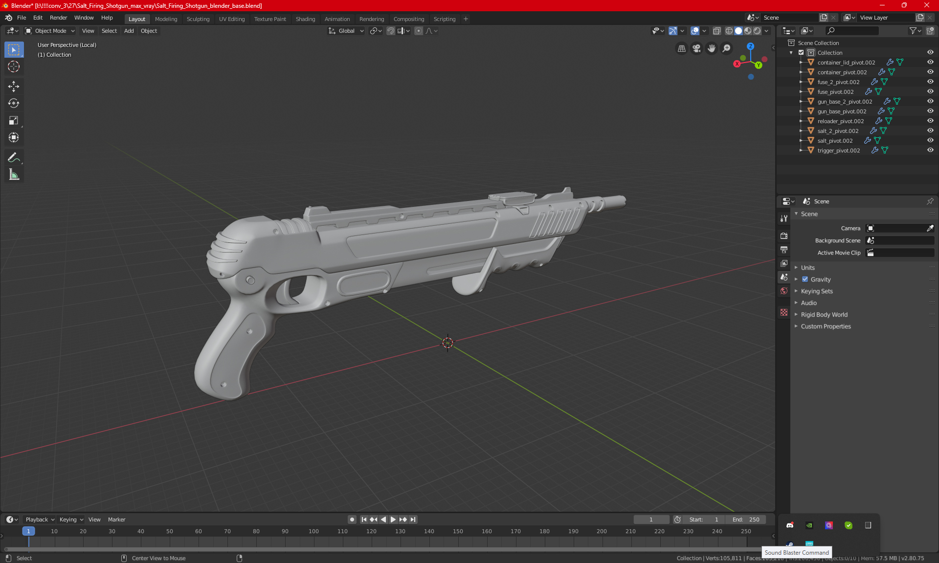 Salt Firing Shotgun 3D model