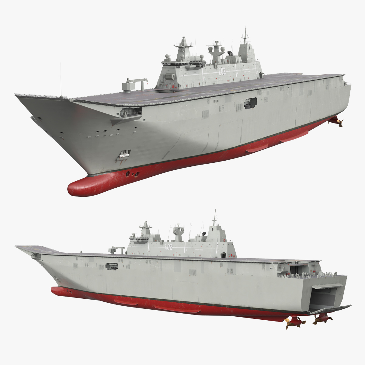 HMAS Canberra L02 Landing Helicopter Dock - Rigged