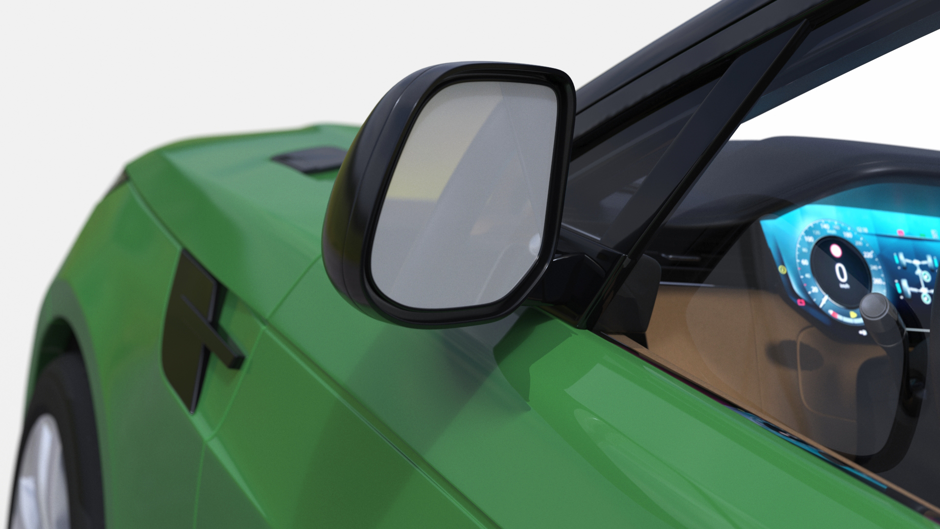Green Modern Crossover Sport Simplified 3D model