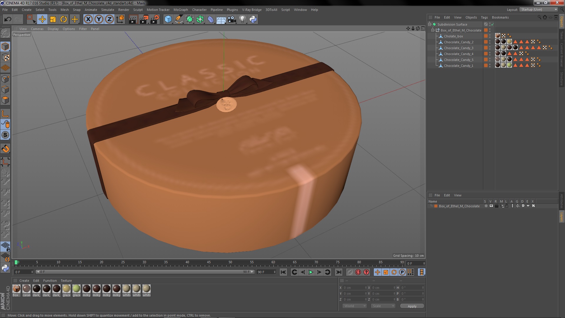 Box of Ethel M Chocolate 3D model