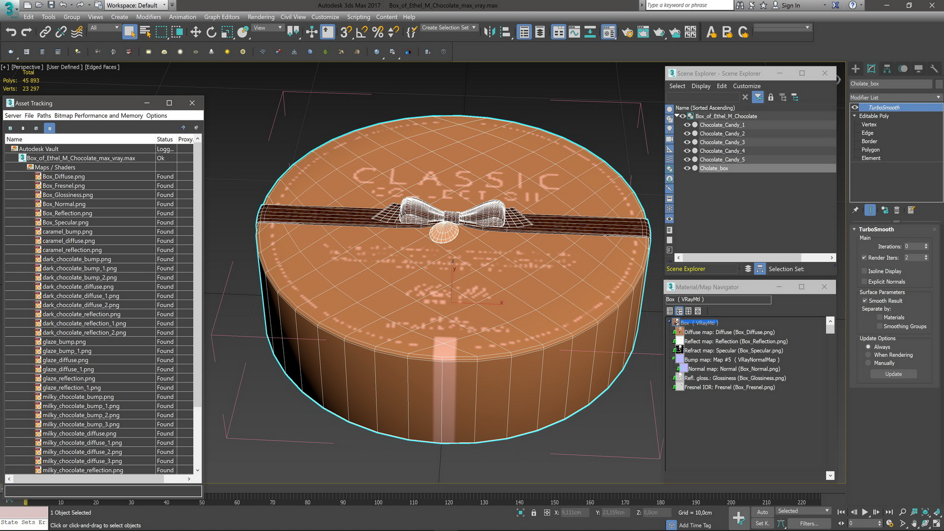 Box of Ethel M Chocolate 3D model