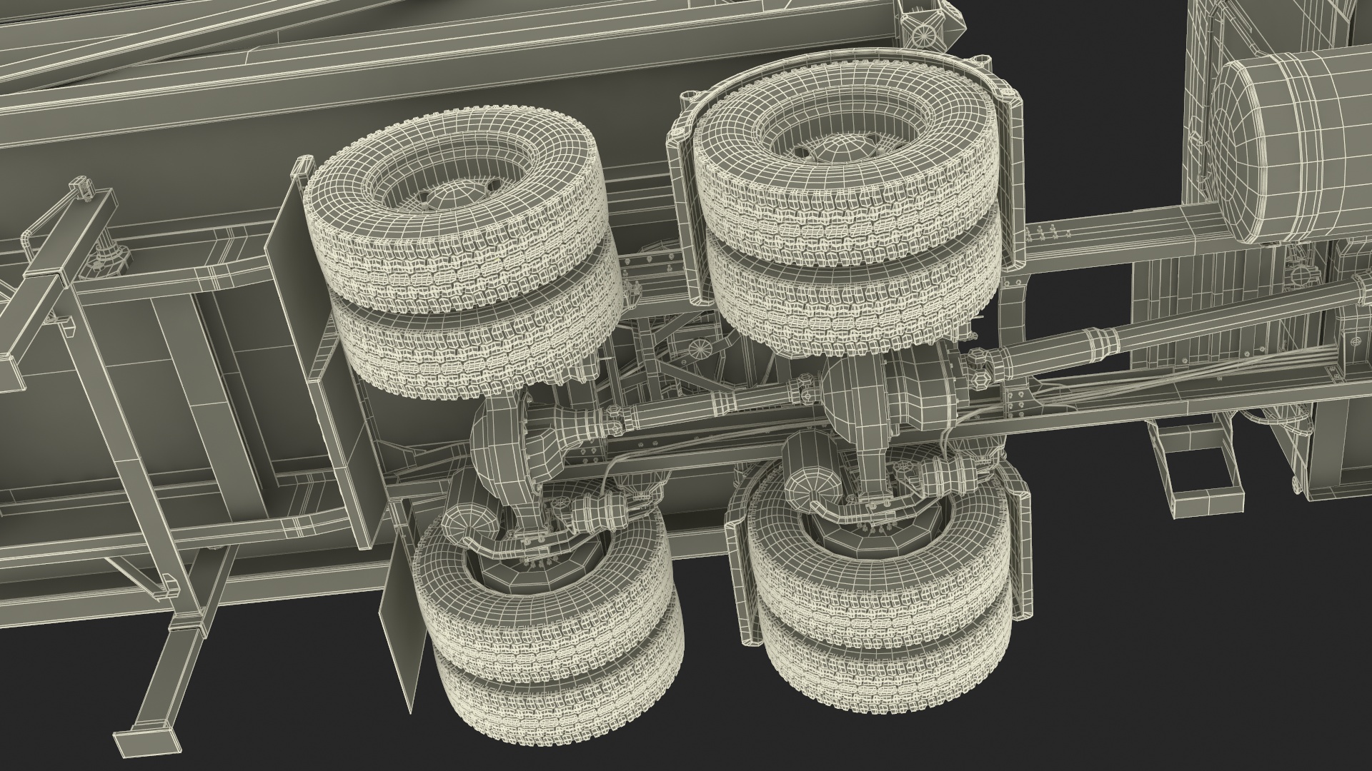 3D Freight Truck with LNG Semi Trailer Gas Tank Rigged
